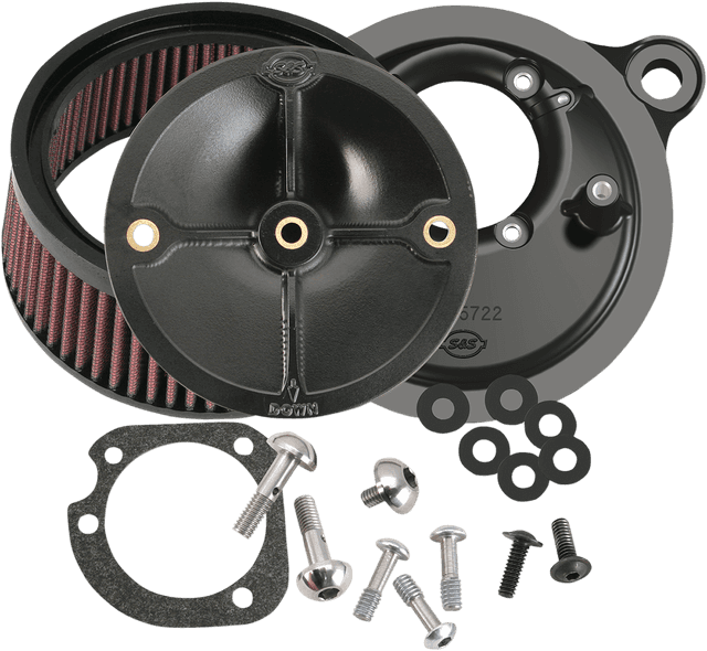 S&S CYCLE 1010-1508 Super Stock™ Stealth Air Cleaner Kit - Black