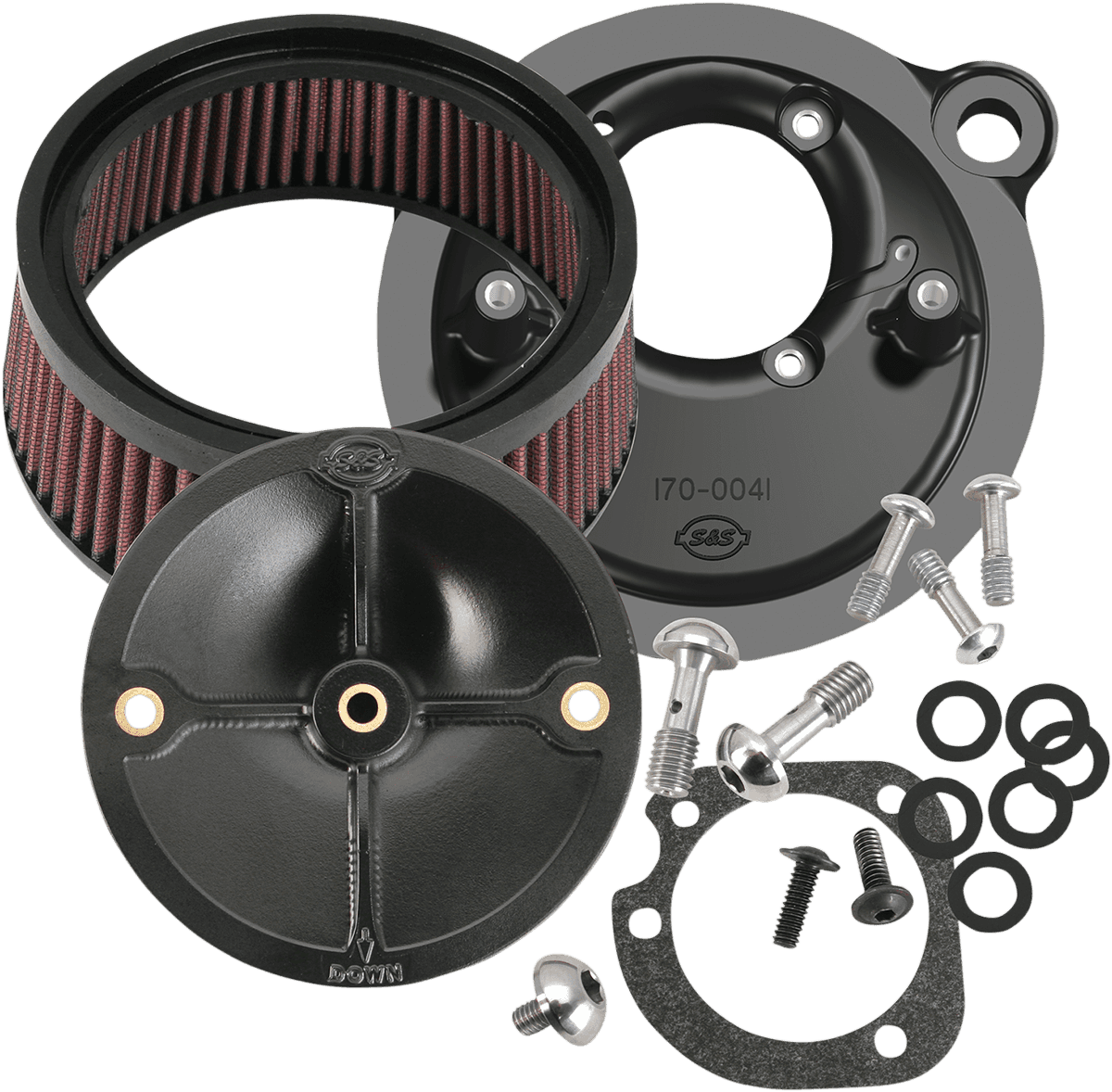 S&S CYCLE 1010-1510 Super Stock™ Stealth Air Cleaner Kit - Black