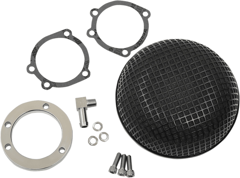 DRAG SPECIALTIES 1010-1609 "Bob" Retro-Style Air Cleaner Kit - Black