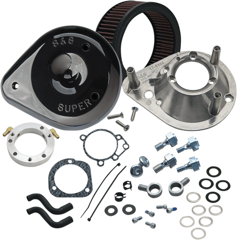 S&S CYCLE 1010-1866 Teardrop Air Cleaner Kit - Gloss Black