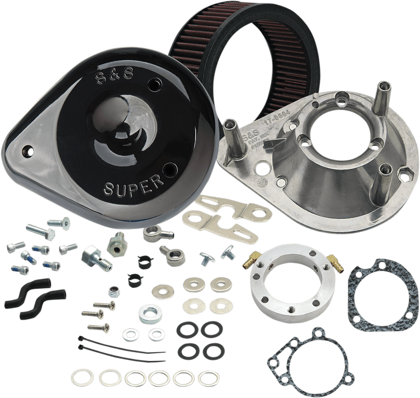 S&S CYCLE 1010-1867 Teardrop Air Cleaner Kit - Gloss Black