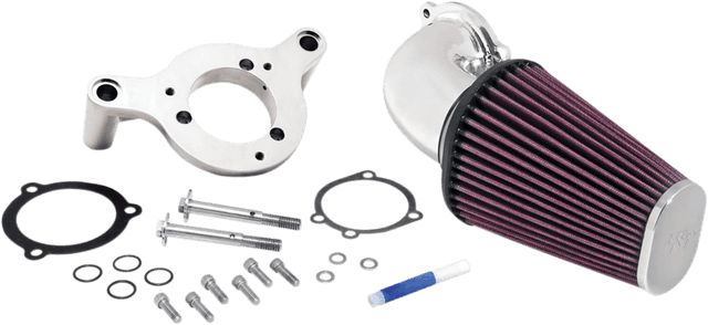 K & N 1010-2022 Aircharger® Intake System with Mandrel-Bent Aluminum Intake Tube Kit - Bright Chrome