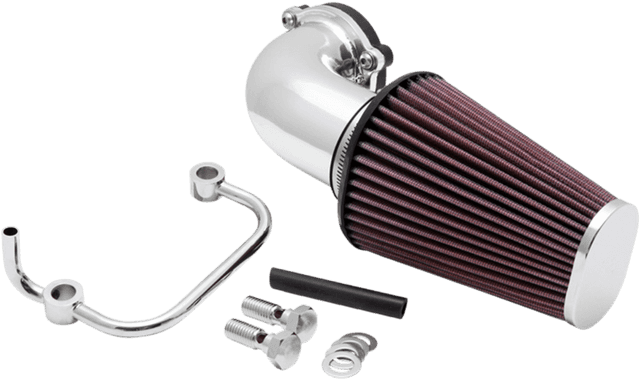 K & N 1010-2024 Aircharger® Intake System with Mandrel-Bent Aluminum Intake Tube Kit - Bright Chrome
