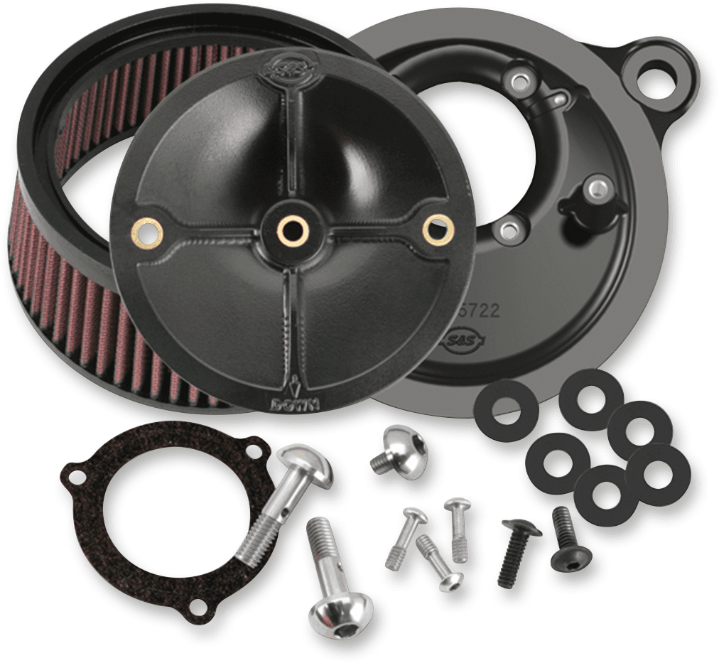 S&S CYCLE 1010-2041 Super Stock™ Stealth Air Cleaner Kit - Black