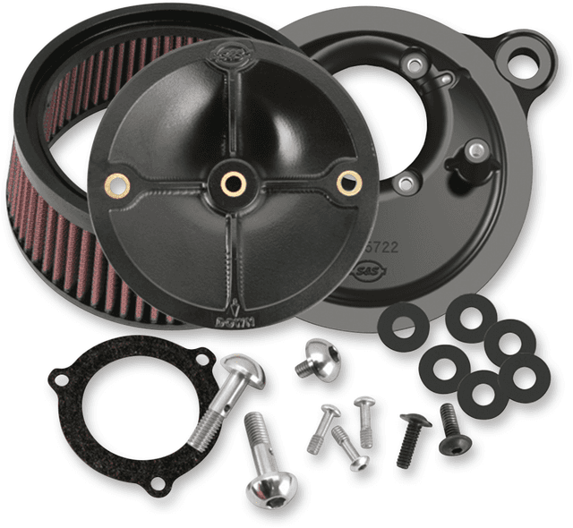 S&S CYCLE 1010-2041 Super Stock™ Stealth Air Cleaner Kit - Black