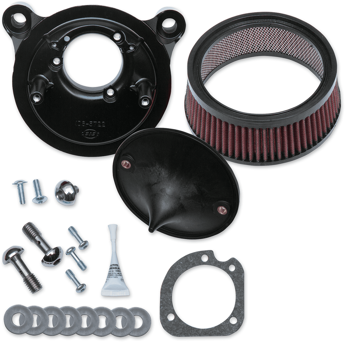 S&S CYCLE 1010-2160 Super Stock™ Stealth Air Cleaner Kit - Black