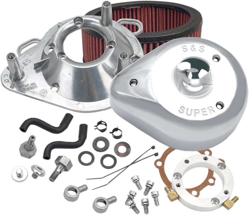 S&S CYCLE 1010-2163 Teardrop Air Cleaner - Chrome