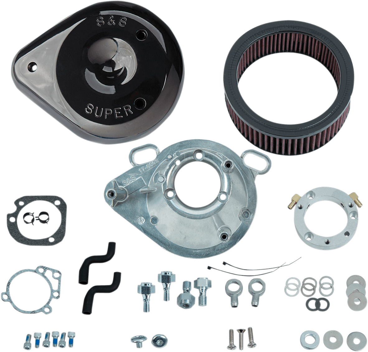 S&S CYCLE 1010-2164 Teardrop Air Cleaner - Gloss Black