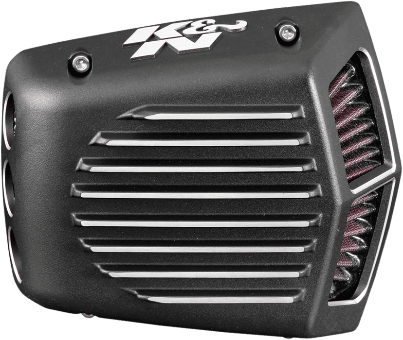 K & N 1010-2290 Street Metal Air Intake Kit - Shaker - Black - M8