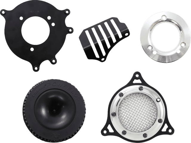 COBRA 1010-2303 RPT Air Intake Kit - Chrome/Black - Softail — image 3 of 4
