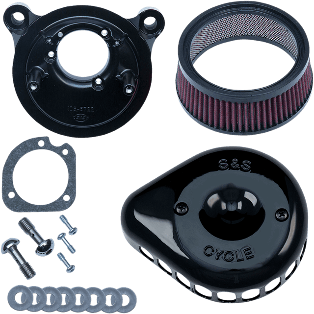 S&S CYCLE 1010-2328 Mini Teardrop Stealth Air Cleaner Kit - Gloss Black