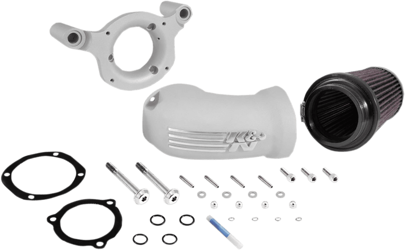 K & N 1010-2528 Aircharger® Intake System with Cast Aluminum Intake Tube - Satin Silver — image 3 of 4