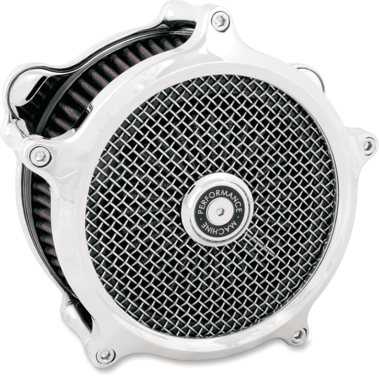 PERFORMANCE MACHINE (PM) 1010-2669 Super Gas Air Cleaner Kit - Chrome