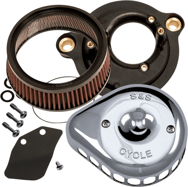 S&S CYCLE 1010-2762 Mini Teardrop Stealth Air Cleaner Kit - Chrome — image 1 of 4