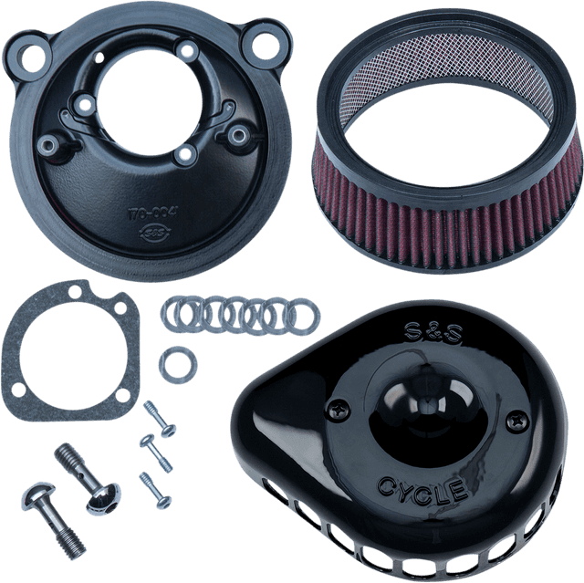 S&S CYCLE 1010-2765 Mini Teardrop Stealth Air Cleaner Kit - Gloss Black