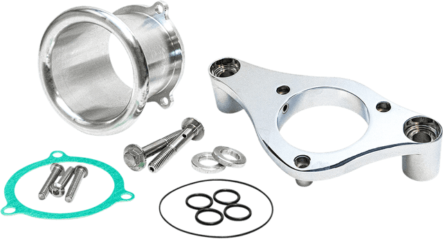 FEULING OIL PUMP CORP. 1010-2832 3" Velocity Stack with Backing Plate Kit - Chrome