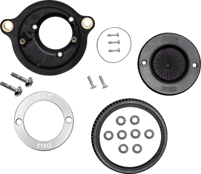 S&S CYCLE 1010-2958 Air Stinger Stealth Air Cleaner Kit - Chrome Ring — image 6 of 7