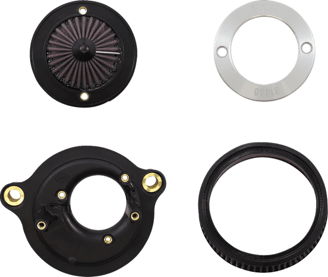 S&S CYCLE 1010-2958 Air Stinger Stealth Air Cleaner Kit - Chrome Ring — image 4 of 7