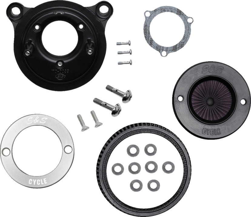 S&S CYCLE 1010-2959 Air Stinger Stealth Air Cleaner Kit - Chrome Ring — image 5 of 7