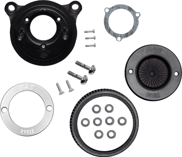 S&S CYCLE 1010-2960 Air Stinger Stealth Air Cleaner Kit - Black Chrome Ring — image 2 of 4