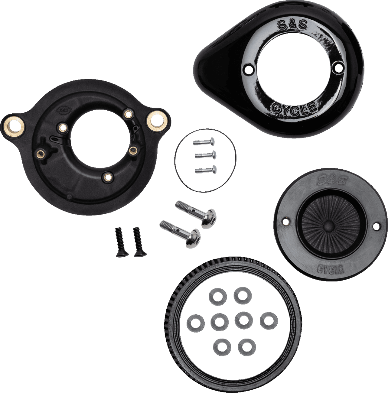 S&S CYCLE 1010-2962 Air Stinger Stealth Air Cleaner Kit - Black
