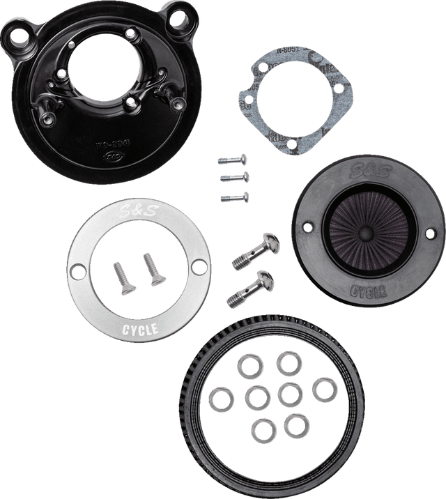 S&S CYCLE 1010-2967 Air Stinger Stealth Air Cleaner Kit - Black Chrome Ring — image 5 of 6