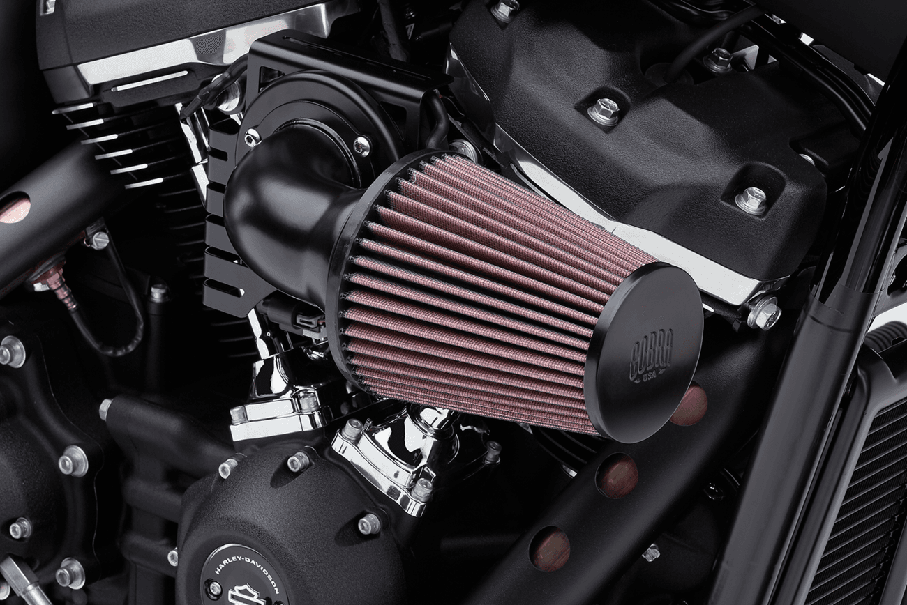 COBRA 1010-3127 Cone Air Intake - Black - Touring/Trike