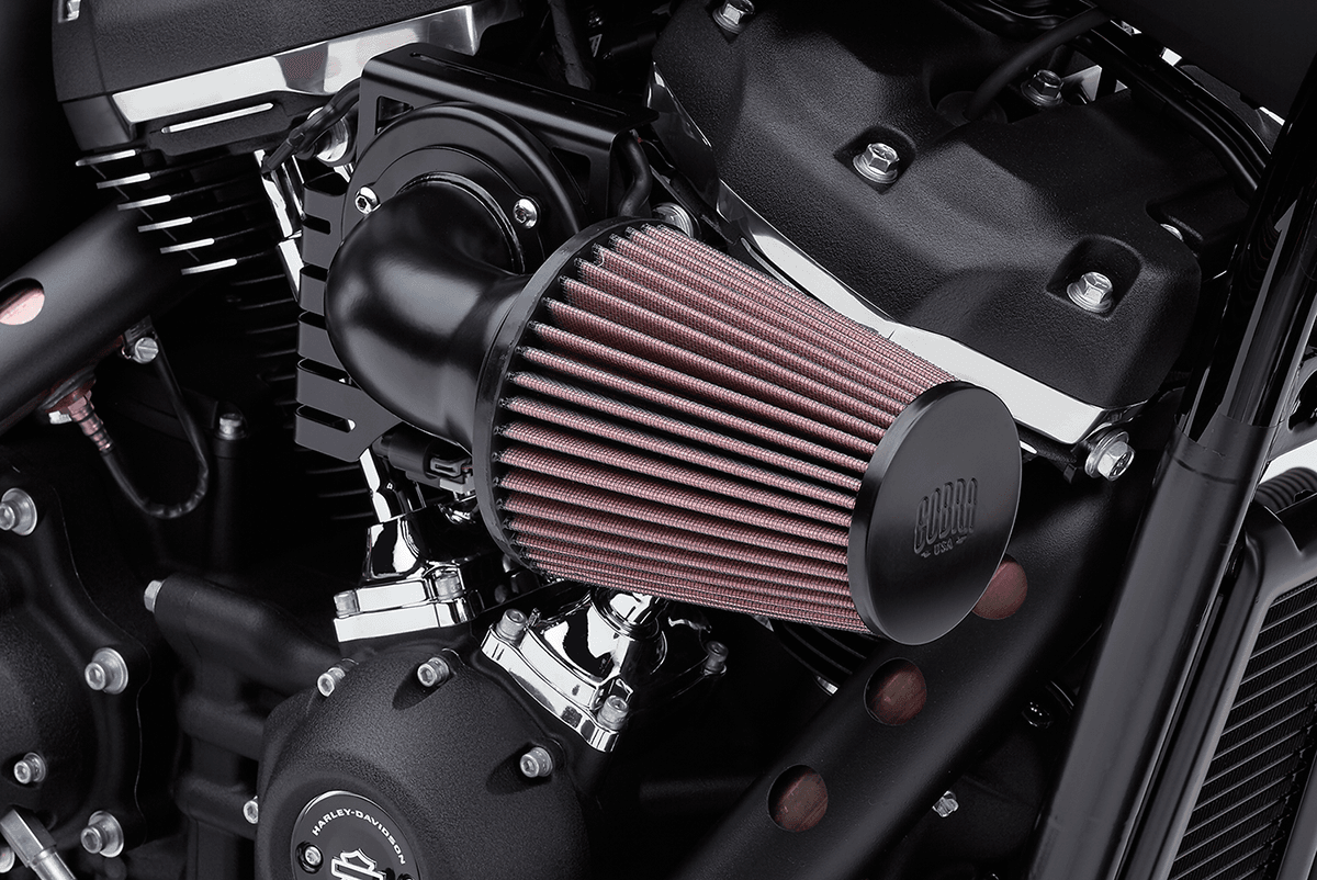COBRA 1010-3128 Cone Air Intake - Black - Touring/Trike