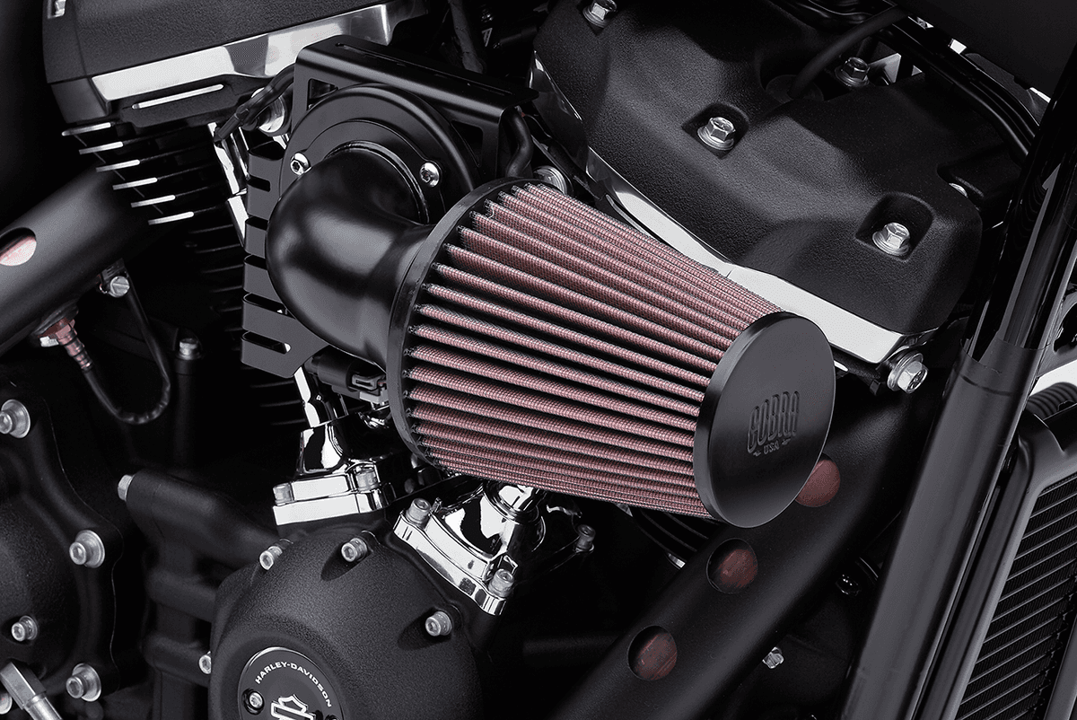 COBRA 1010-3130 Cone Air Intake - Black - Sportster
