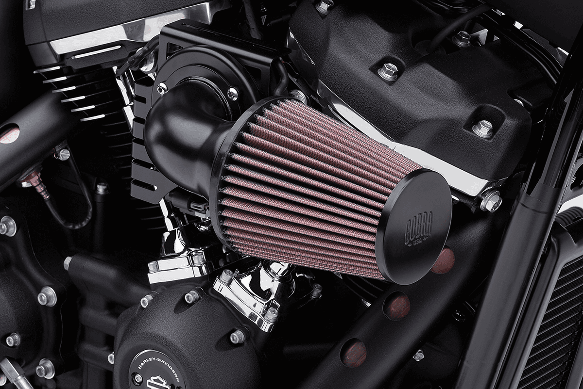 COBRA 1010-3131 Cone Air Intake - Black - Softail