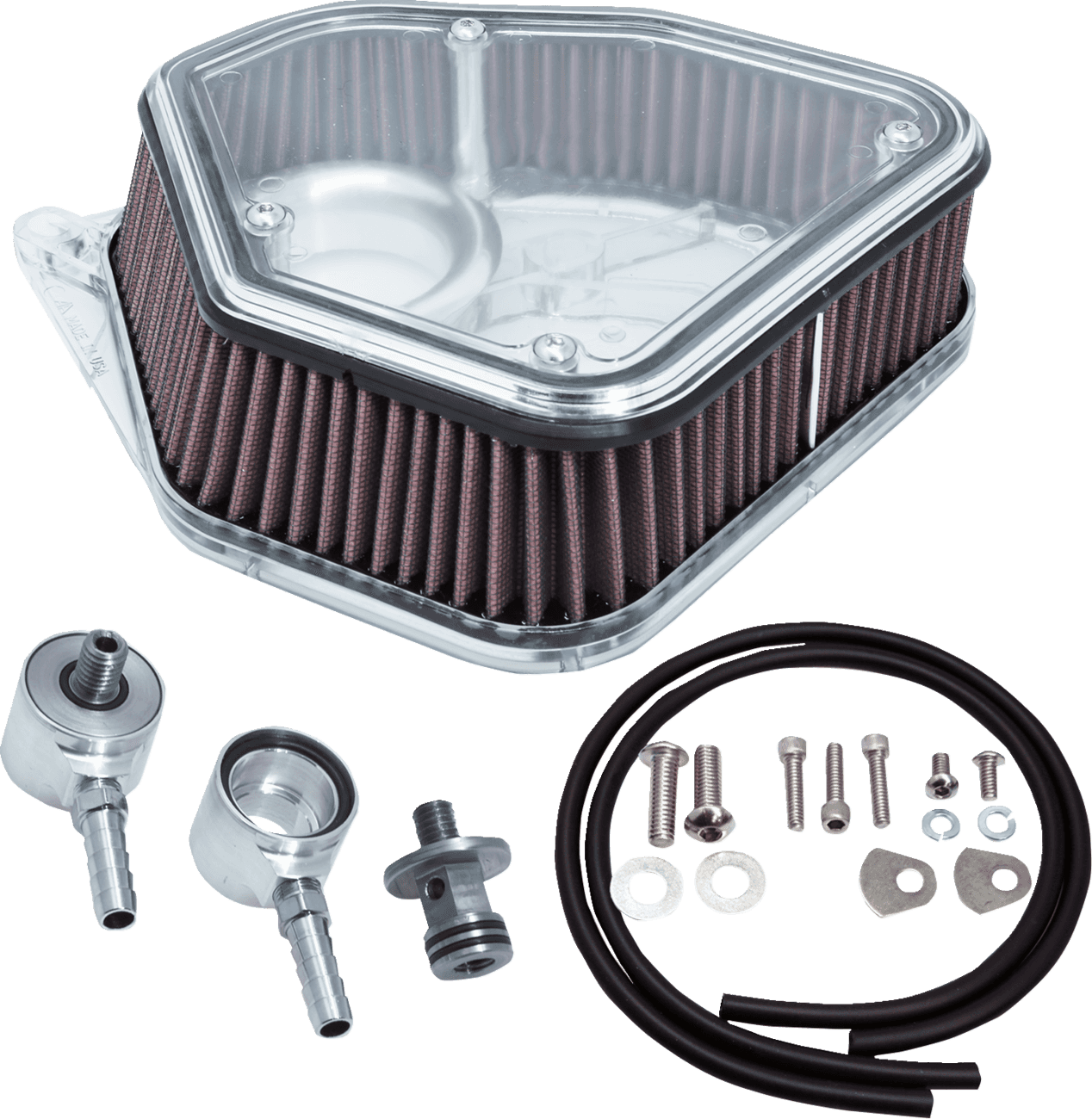 ALLOY ART 1010-3171 Boom Box Air Cleaner Kit - Clear Cover