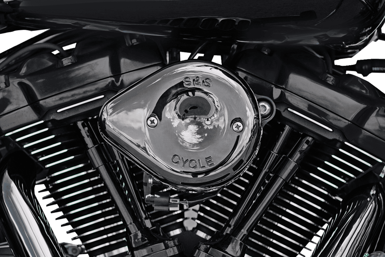 S&S CYCLE 1010-3176 Stealth Mini Teardrop Air Cleaner - M8 - Lava Chrome