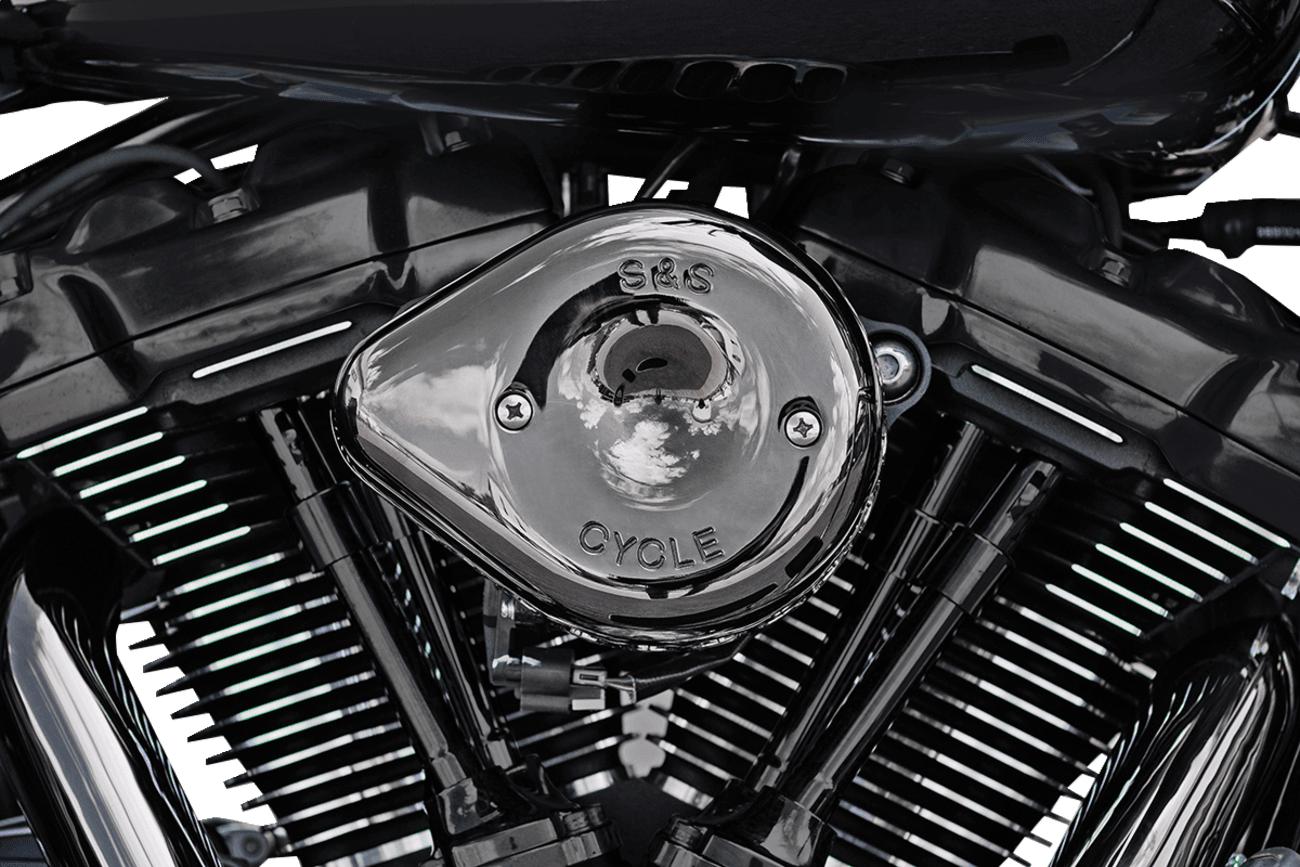 S&S CYCLE 1010-3176 Stealth Mini Teardrop Air Cleaner - M8 - Lava Chrome