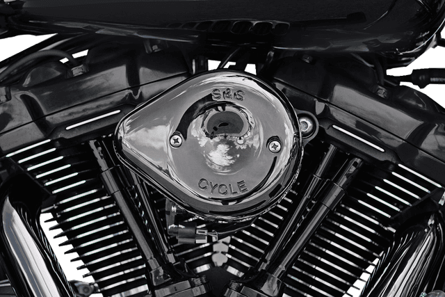 S&S CYCLE 1010-3176 Stealth Mini Teardrop Air Cleaner - M8 - Lava Chrome — image 1 of 3