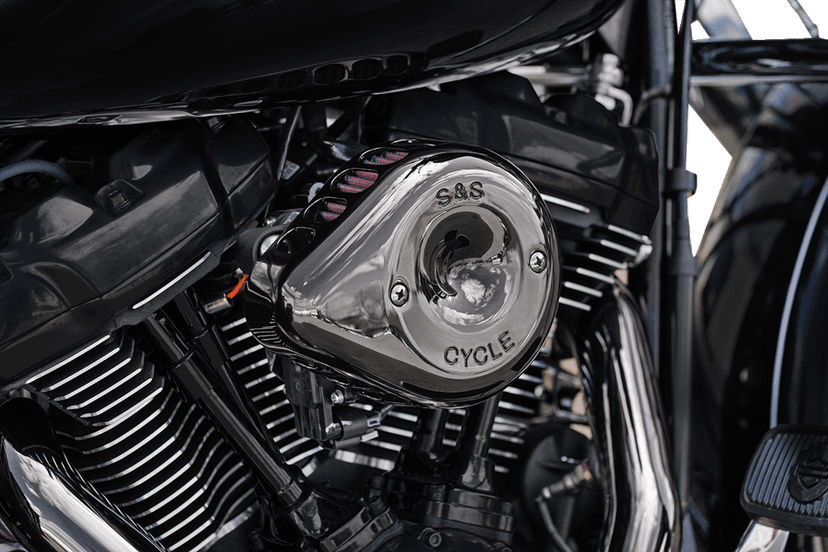 S&S CYCLE 1010-3176 Stealth Mini Teardrop Air Cleaner - M8 - Lava Chrome — image 2 of 3