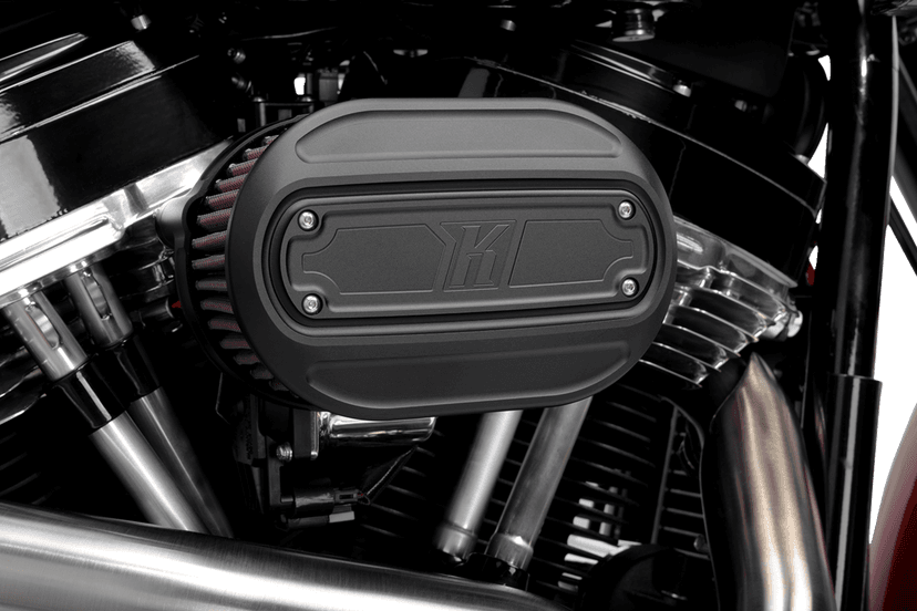 KODLIN USA 1010-3198 Oval Air Cleaner Kit - Black - M8 — image 3 of 4