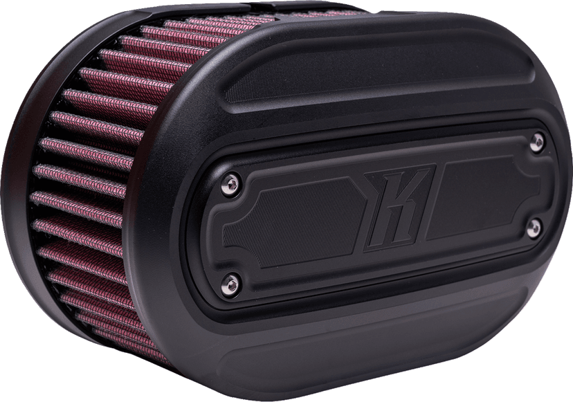 KODLIN USA 1010-3206 Oval Air Cleaner Kit - Black - Touring/Softail — image 1 of 6