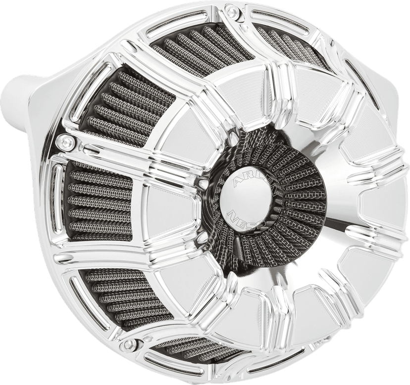 ARLEN NESS 1010-3222 Inverted Series Air Cleaner Kit - 10-Gauge - Chrome