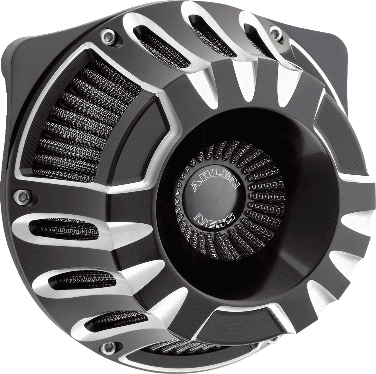 ARLEN NESS 1010-3227 Inverted Series Air Cleaner Kit - Deep Cut - Black