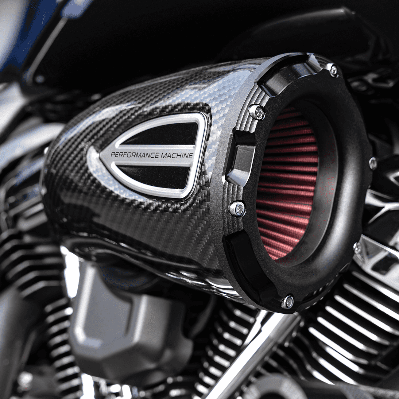 PERFORMANCE MACHINE (PM) 1010-3272 C4 Series Air Cleaner Kit - Black Ops™ - Big Twin