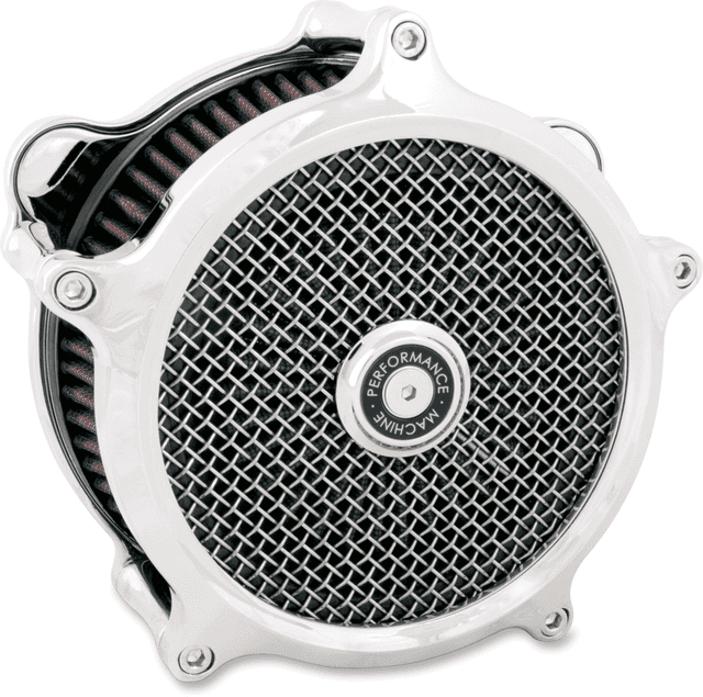 PERFORMANCE MACHINE (PM) 1010-3277 Super Gas Air Cleaner Kit - Chrome