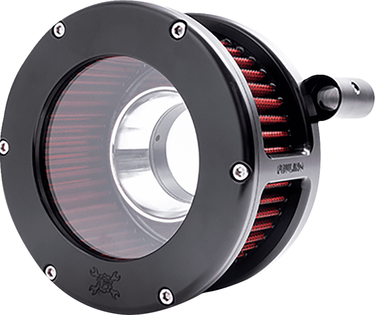 FEULING OIL PUMP CORP. 1010-3310 BA Air Cleaner Kit - Black/Clear with Red Filter - Twin Cam