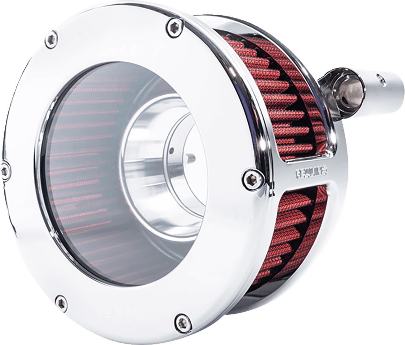 FEULING OIL PUMP CORP. 1010-3312 BA Air Cleaner Kit - Chrome/Clear with Red Filter - Twin Cam