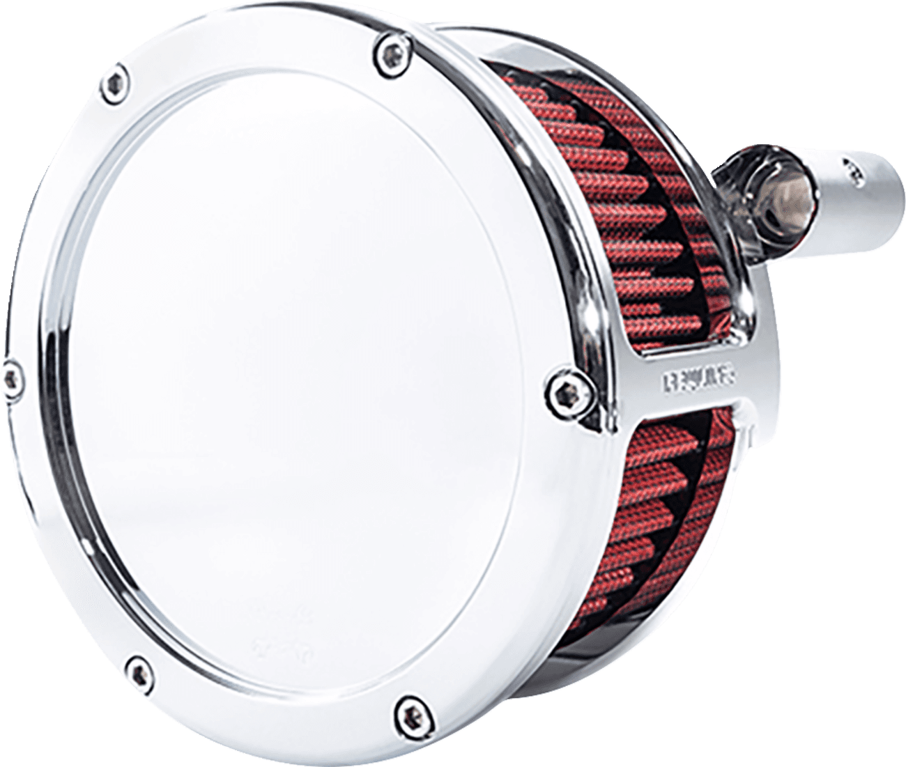 FEULING OIL PUMP CORP. 1010-3315 BA Air Cleaner Kit - Chrome with Red Filter - '08-'17 Dyna/Softail/Touring