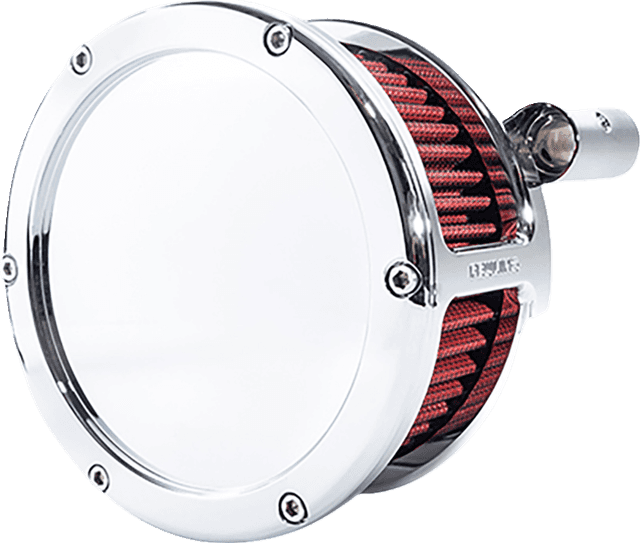 FEULING OIL PUMP CORP. 1010-3319 BA Air Cleaner Kit - Chrome with Red Filter - '93-'99 Evolution Big Twin