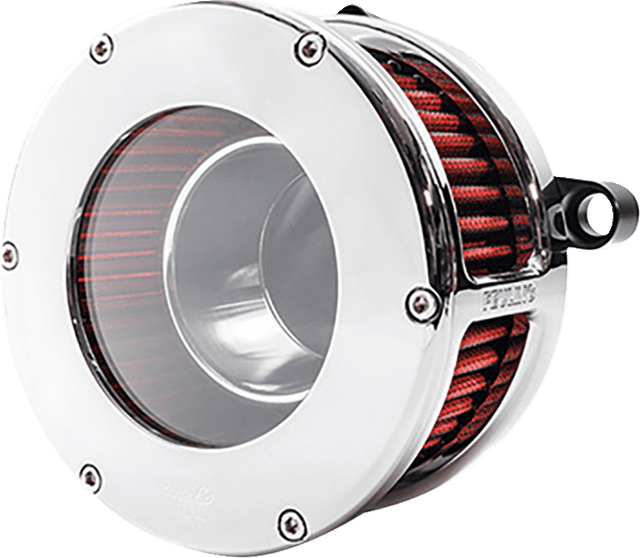 FEULING OIL PUMP CORP. 1010-3324 BA Air Cleaner Kit - Chrome/Clear with Red Filter - M8 — image 1 of 2