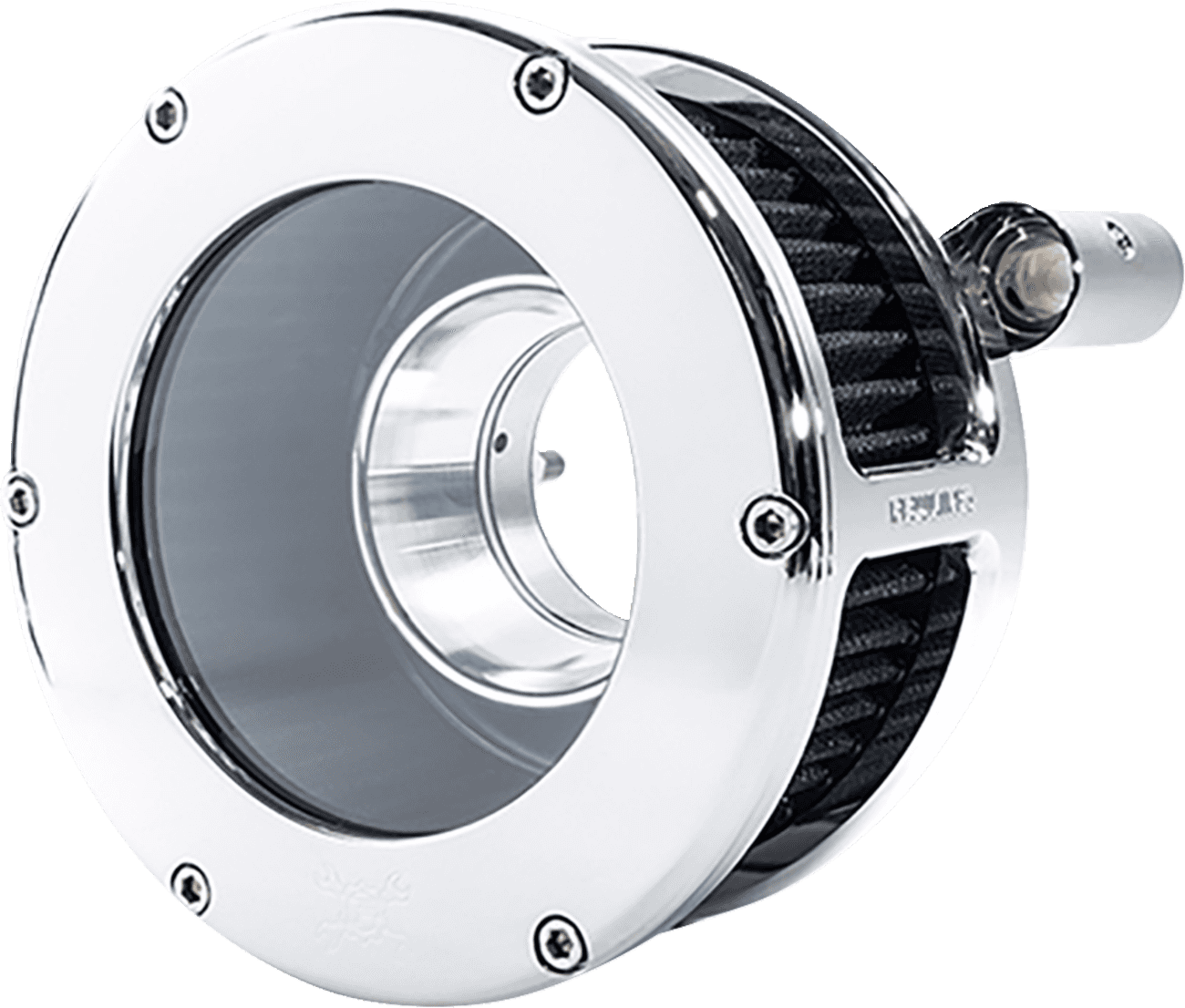 FEULING OIL PUMP CORP. 1010-3337 BA Air Cleaner Kit - Chrome/Clear with Black Filter - '93-'99 Evolution Big Twin