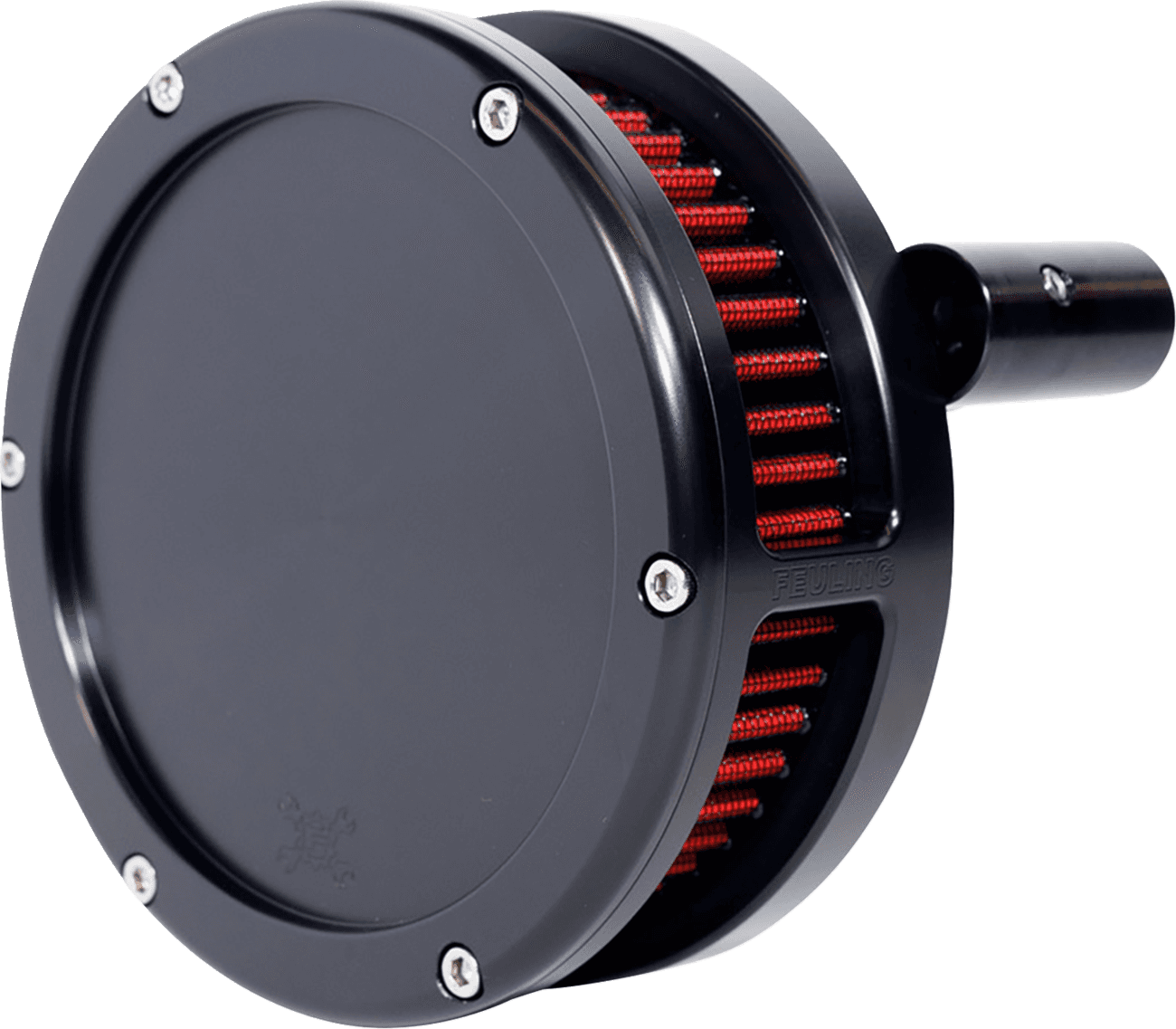 FEULING OIL PUMP CORP. 1010-3433 Slim BA Air Cleaner Kit - Black - Red Filter - Twin Cam