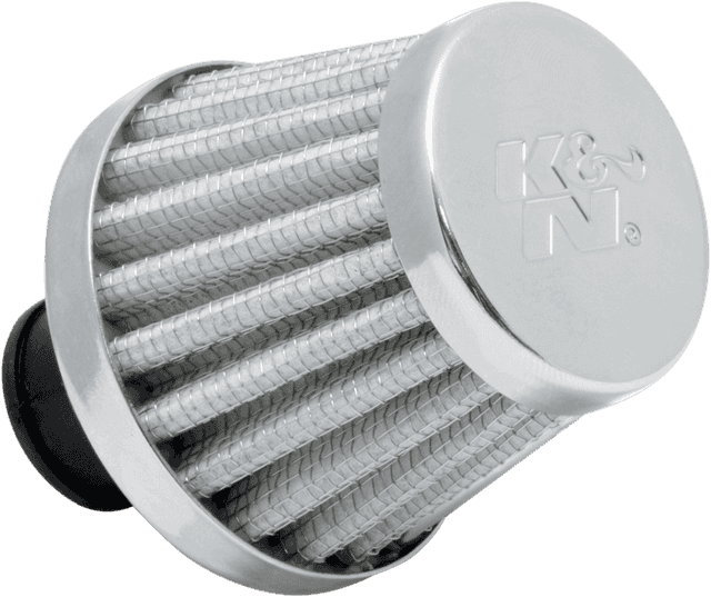 K & N 1011-3111 Rubber Base Crankcase Vent Filter - White - 3/8" ID