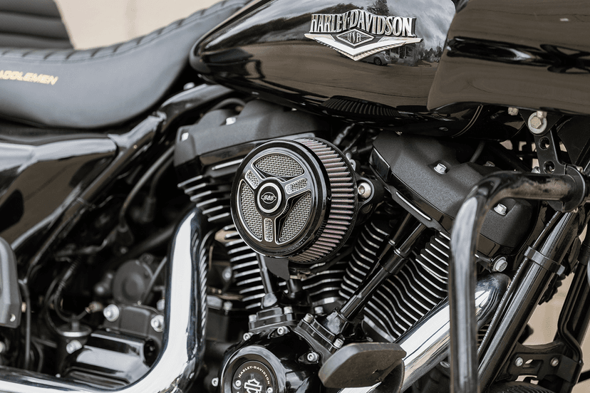 S&S CYCLE 1014-0171 Air Cleaner Cover - Triple-Spoke - Black — image 2 of 3